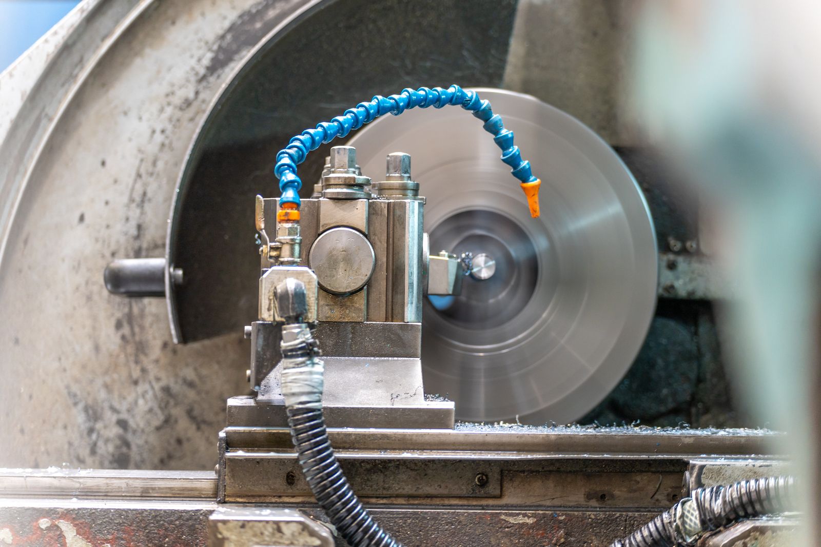 CNC lathe spinning a workpiece inside the Ningbo workshop